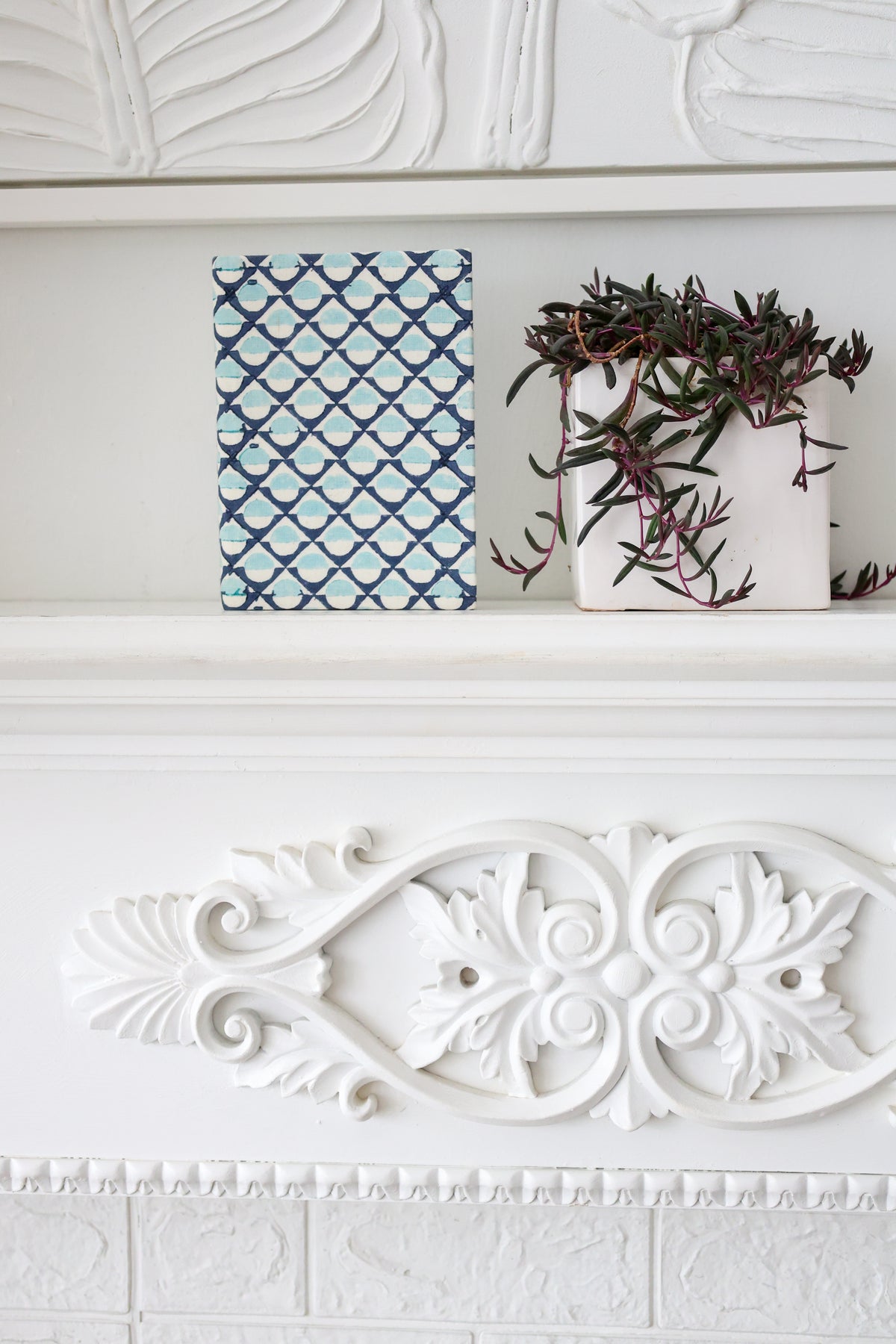 A6 Hardcover Block Print Journals, Recycled Paper