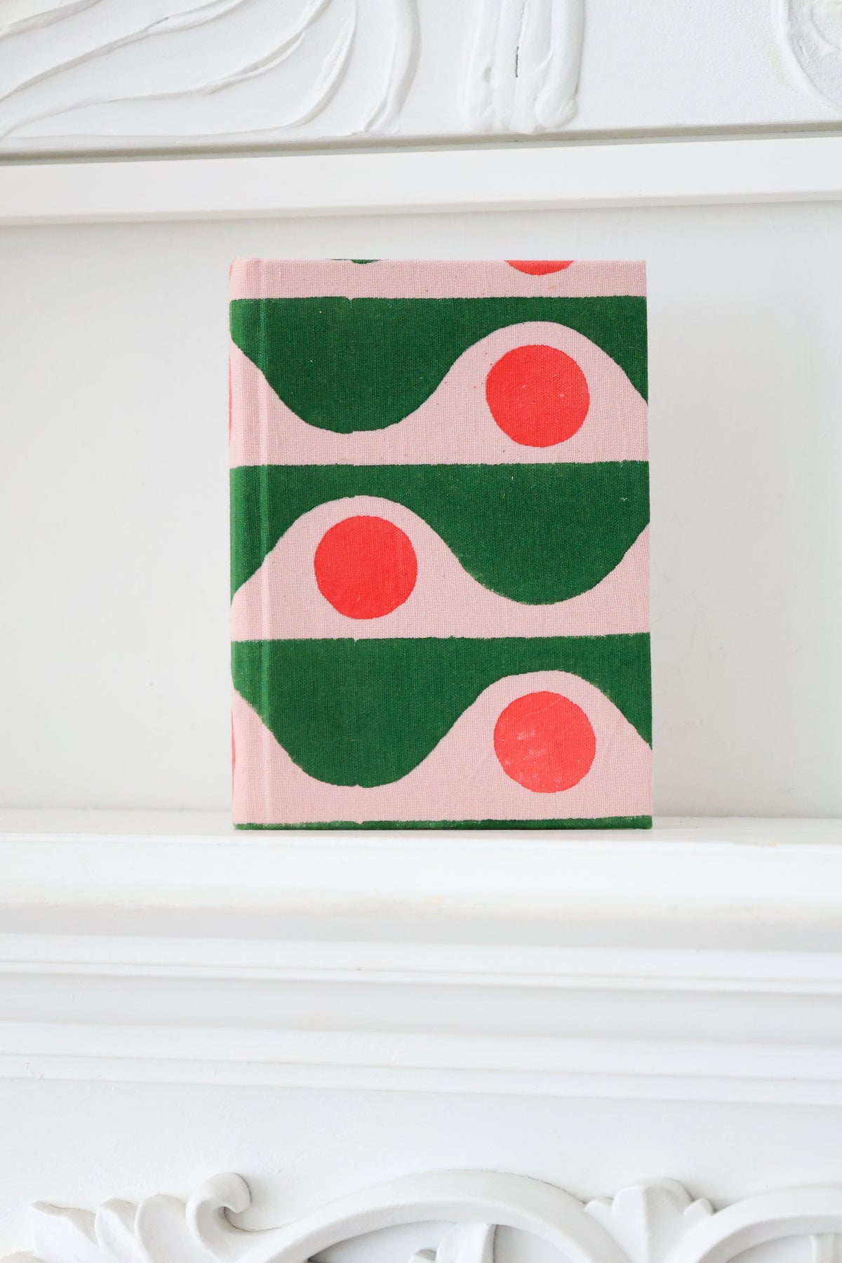 A6 Hardcover Block Print Journals, Recycled Paper