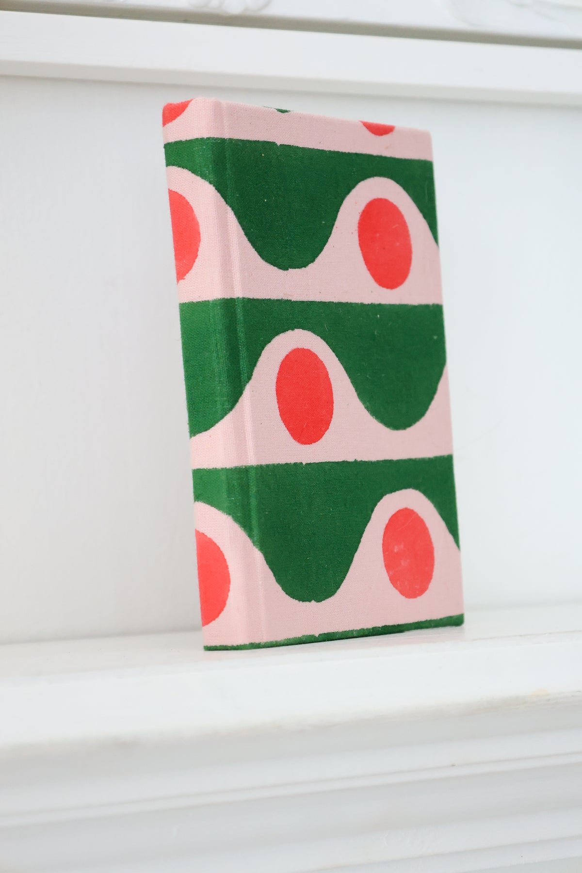 A6 Hardcover Block Print Journals, Recycled Paper
