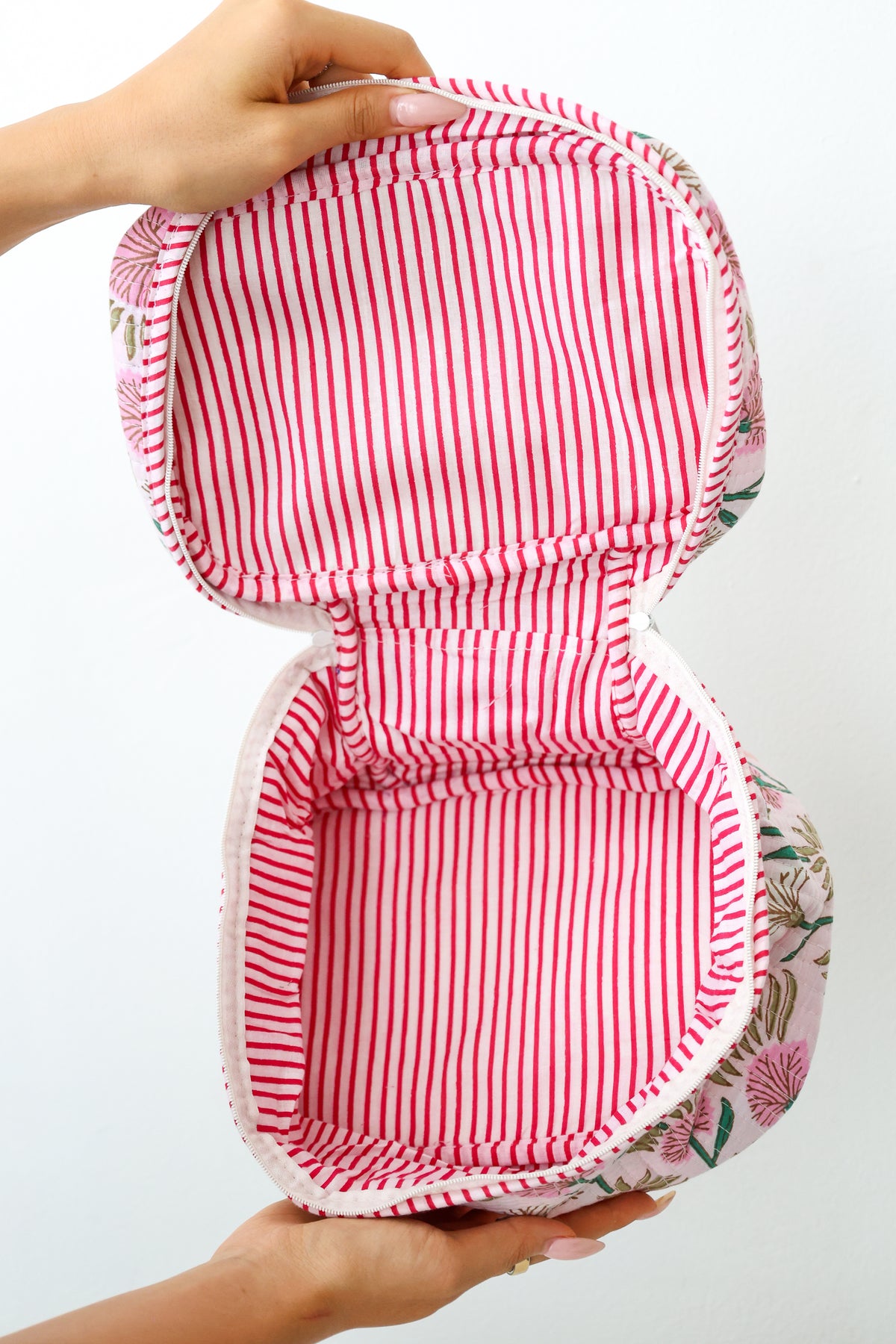 Quilted Toiletry Bag with Handle