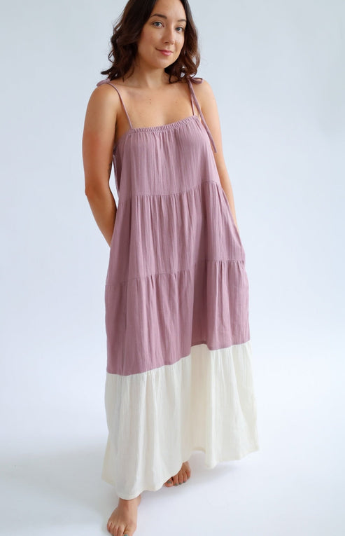 The Pamela - Cotton Gauze Tiered Dress