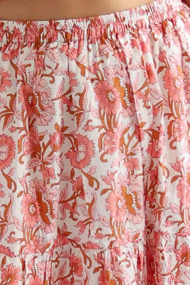 The Haven Block Printed Cotton Skirt