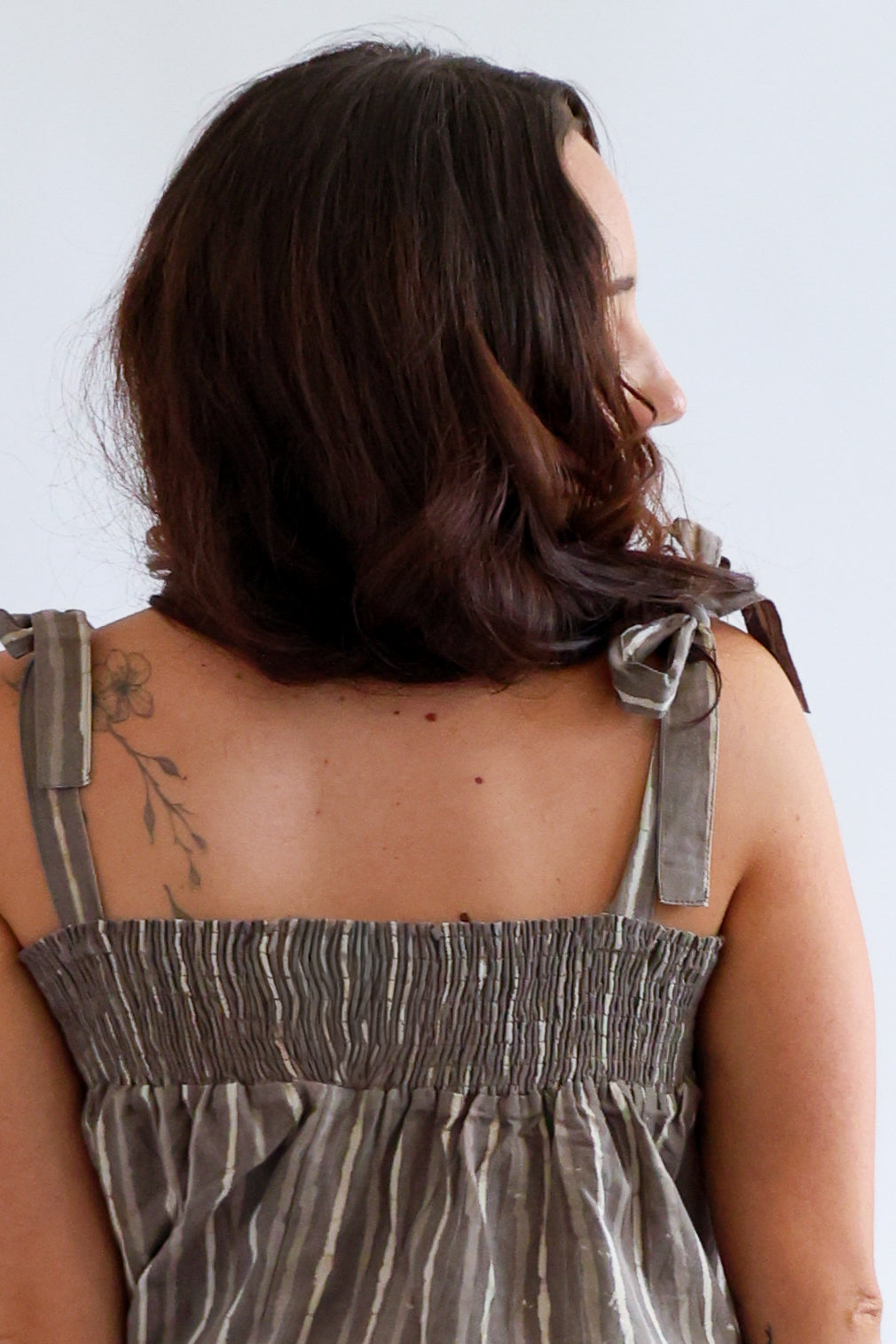 The Paula Cotton Block Printed Tie Strap Tank