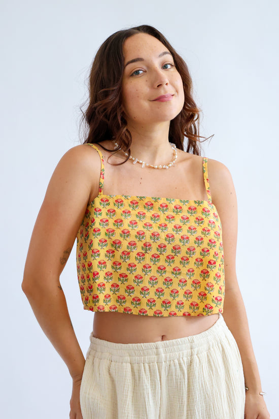 Free Spirit Square Neck Cropped Tank Top