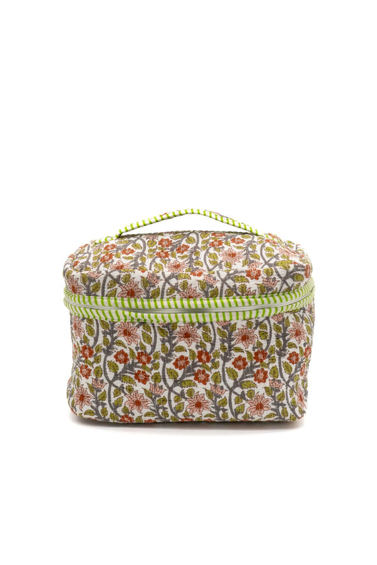 Quilted Toiletry Bag with Handle