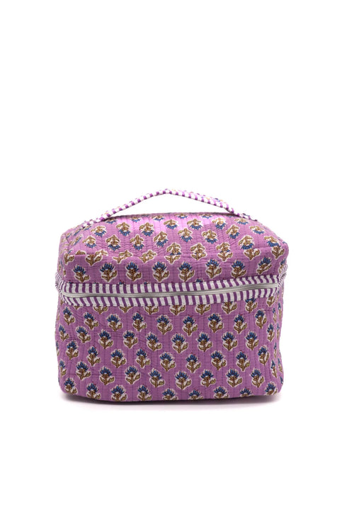 Quilted Toiletry Bag with Handle
