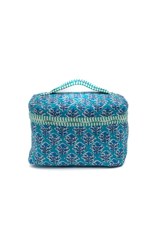 Quilted Toiletry Bag with Handle