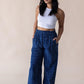 Indigo Stonewashed Gingham Lounge Pants