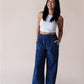 Indigo Stonewashed Gingham Lounge Pants