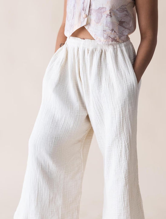 Triple Layer Cotton Gauze Pull-On Pant