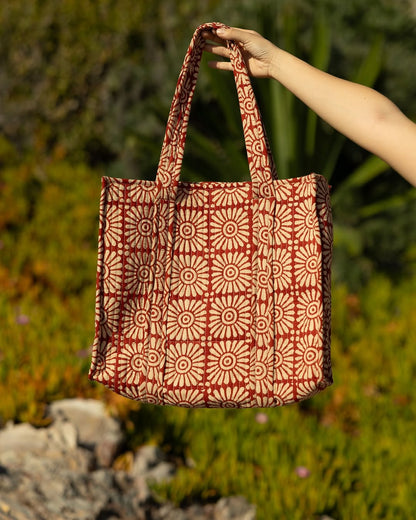 Quilted Cotton Tote Bag