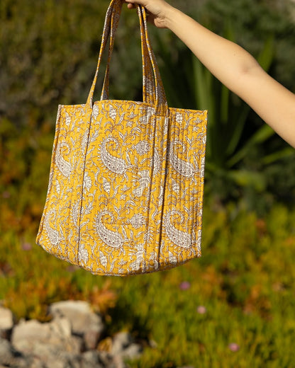 Quilted Cotton Tote Bag