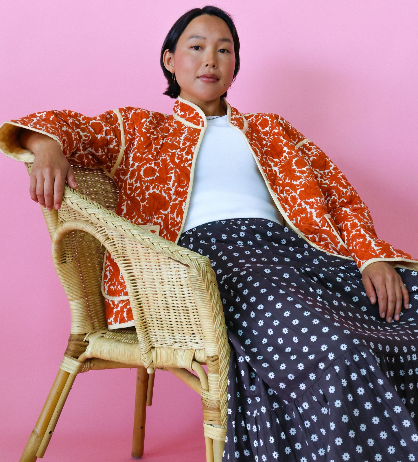 Diamond Quilted Cotton Jacket