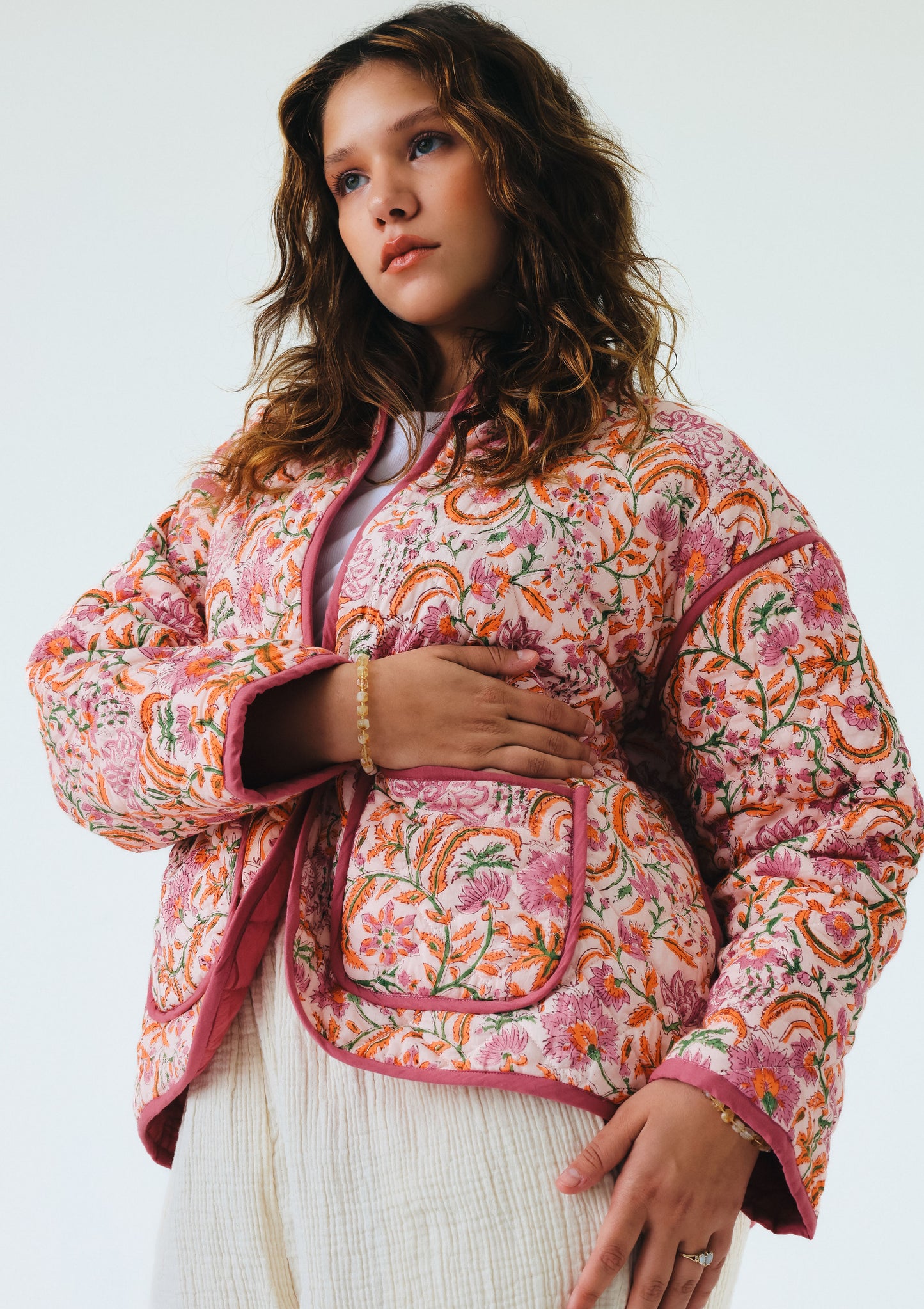 Diamond Quilted Cotton Jacket