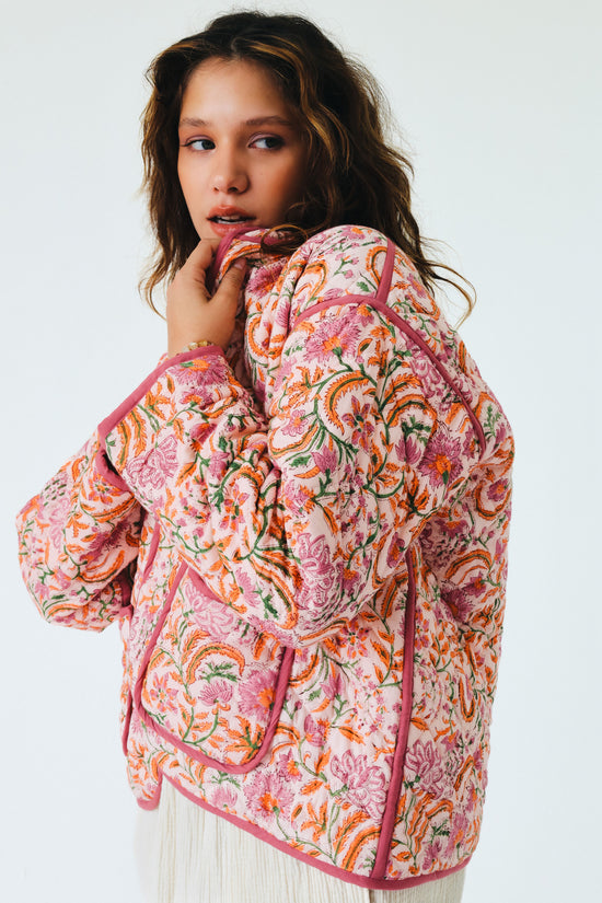 Diamond Quilted Cotton Jacket