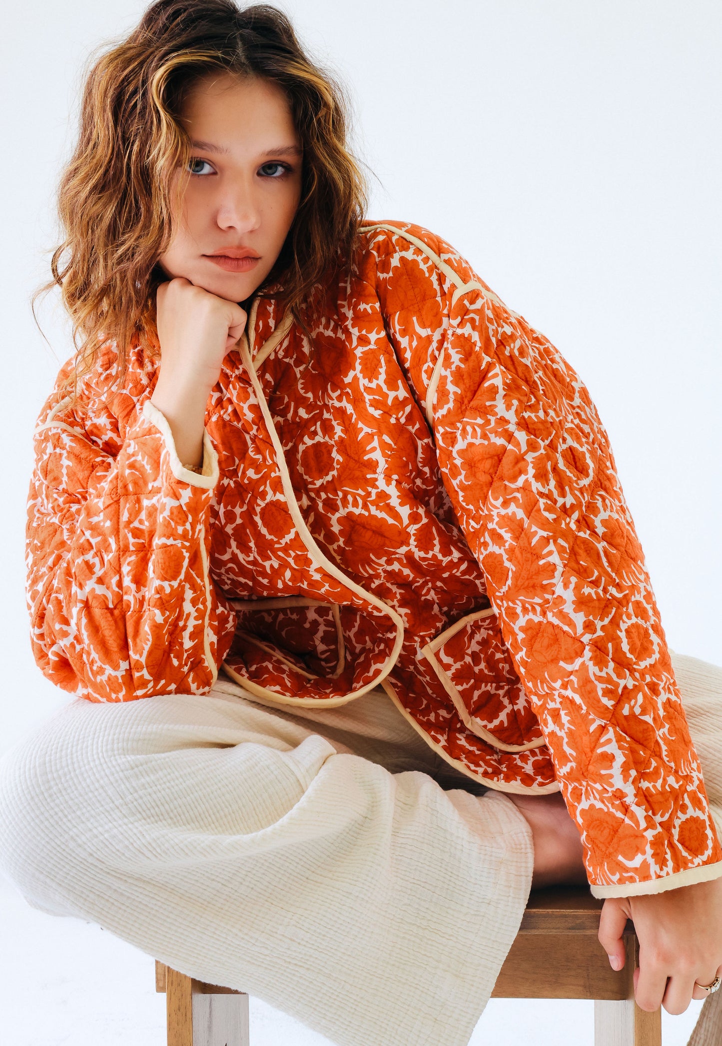 Diamond Quilted Cotton Jacket