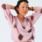 Tie Dye Gauze Wrap Pant in Blush