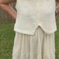 The Minimal Cropped Vest Top - Gauze