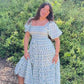 The Fawn - Puff Sleeve Shirred Dress