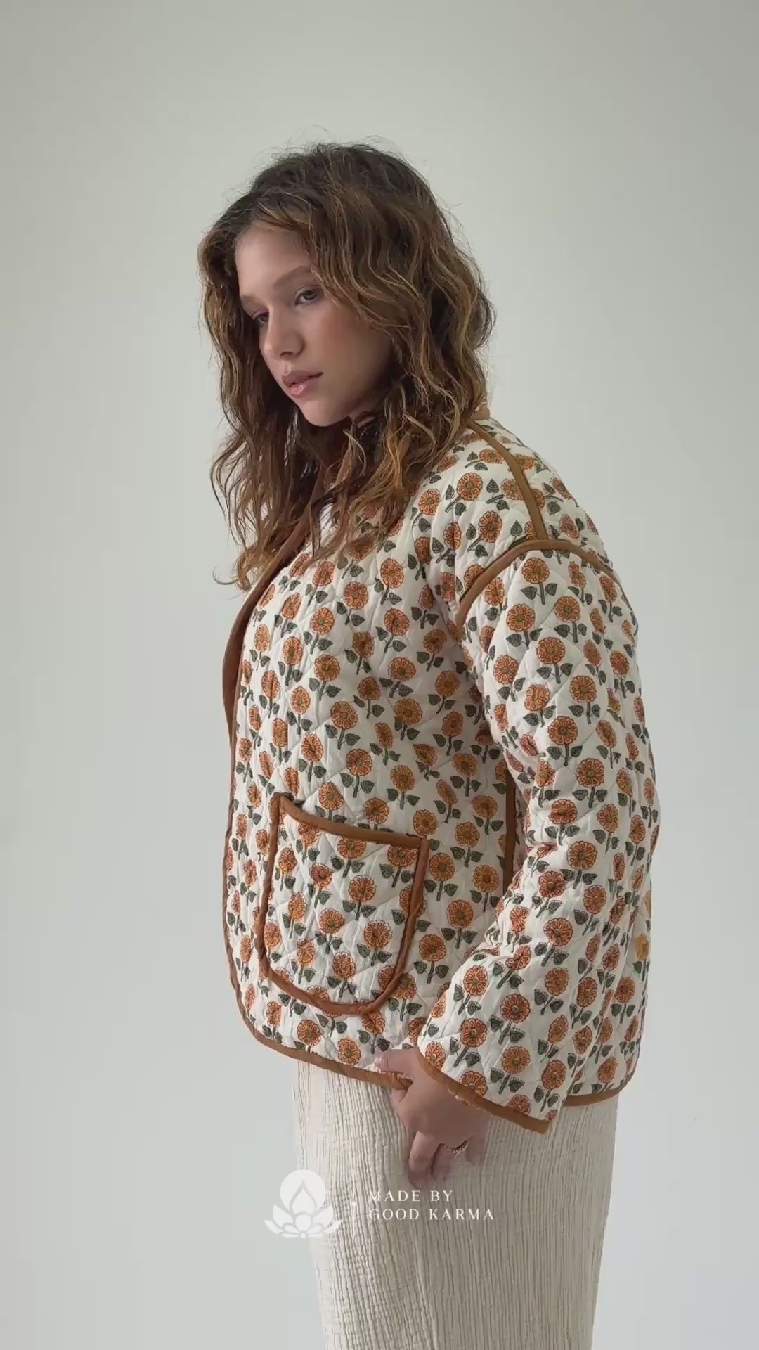 Diamond Quilted Cotton Jacket